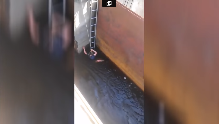 Видео: в Кировской области мужчина едва не утонул в водохранилище