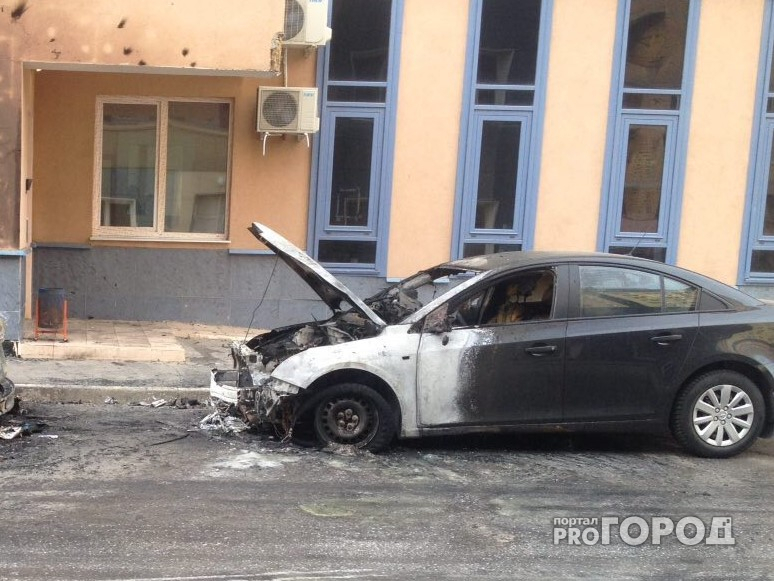В Чепецком районе сгорел автомобиль