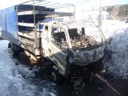 В Чепецке в выходные сгорел грузовик: ушерб уже оценили в полмиллиона рублей