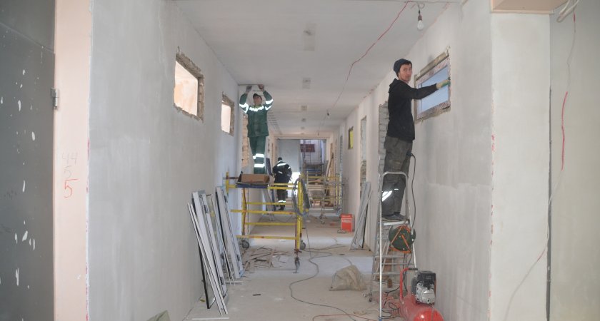 Кабинеты готовы к финишной отделке: ремонт в чепецкой школе №7 идет полным ходом