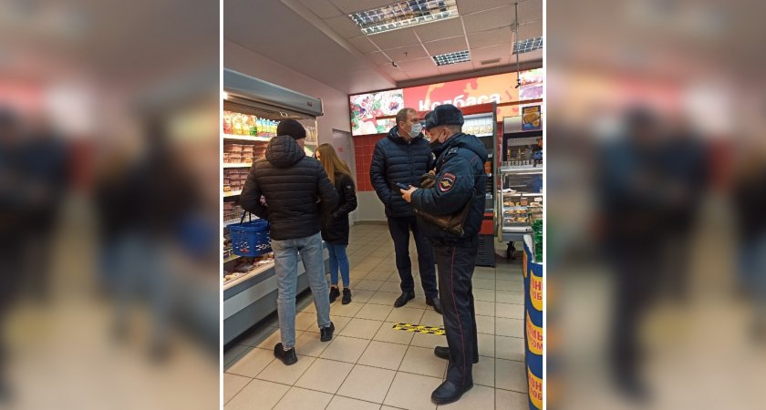 В кирово-чепецком магазине полицейские наказали нарушителя без маски