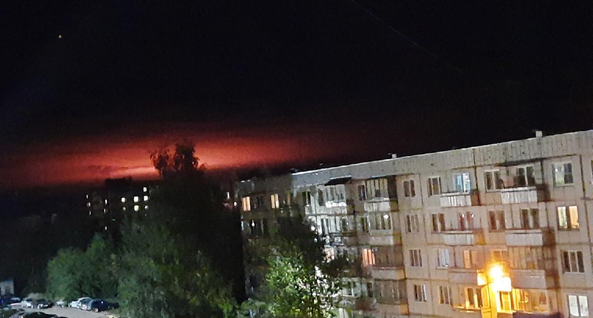 Зарево пожара в Слободском было хорошо видно в Кирово-Чепецке
