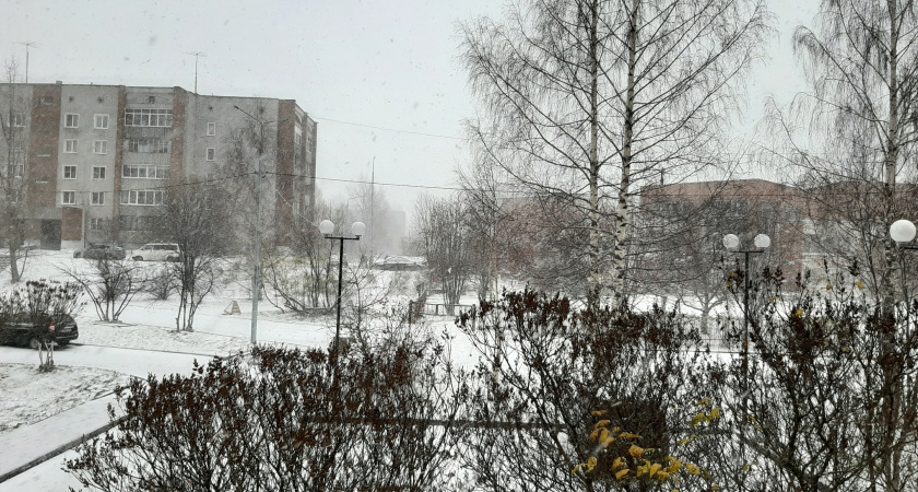 В Кирово-Чепецке снегопад сменится на дождь