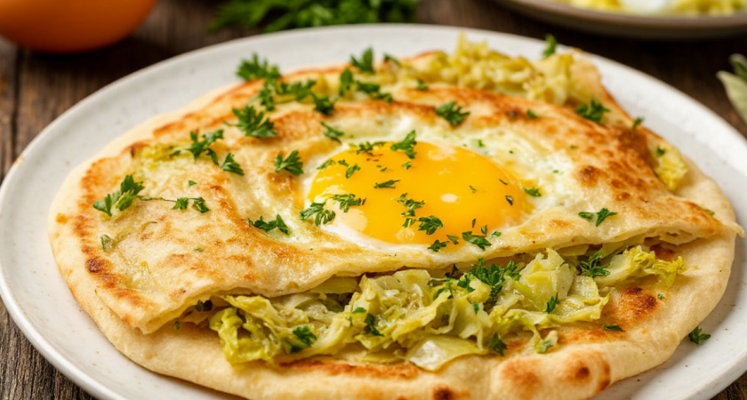 2 яйца и капуста — а на выходе аппетитная румяная лепёшка: на завтрак домашние будут требовать только это вместо бутербродов