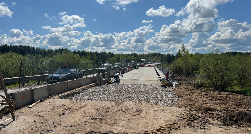 Ремонт моста через реку Полой в Кирово-Чепецком районе завершен на 40 процентов