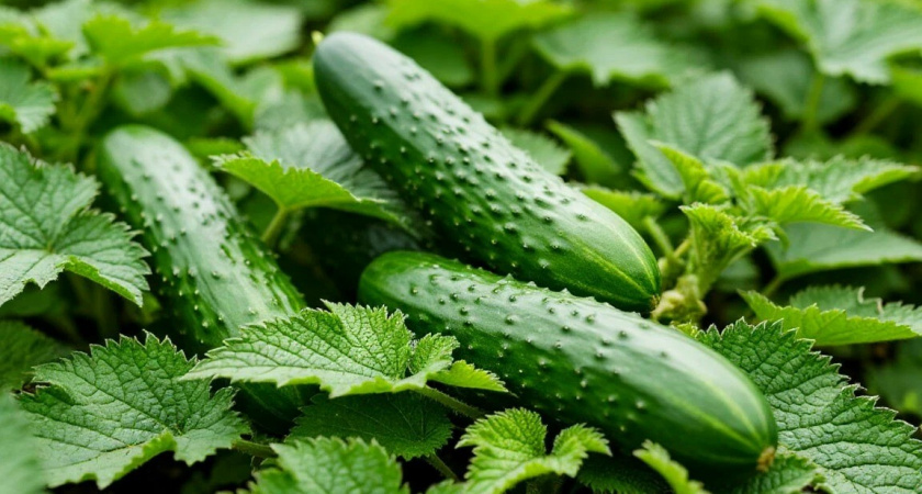 Выращиваю огурцы на крапивной подушке — с нескольких корней урожай собираю тачками