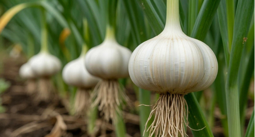 Применяю 3 мощных подкормки для чеснока в начале лета: деревенский способ увеличивает урожай в 2,5 раза