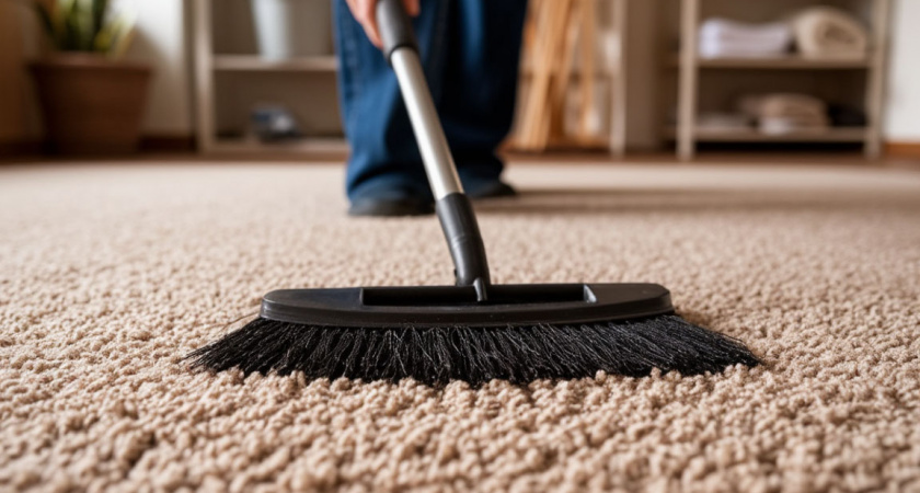 Ковер становится таким чистым, что жалко наступать: убираю всю грязь за 5 минут — поможет всего одна мелочь