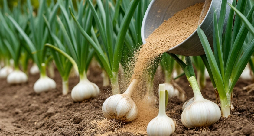 Вот чем уже сейчас нужно посыпать чесночную грядку. Как жалко, что я раньше не знал об этом