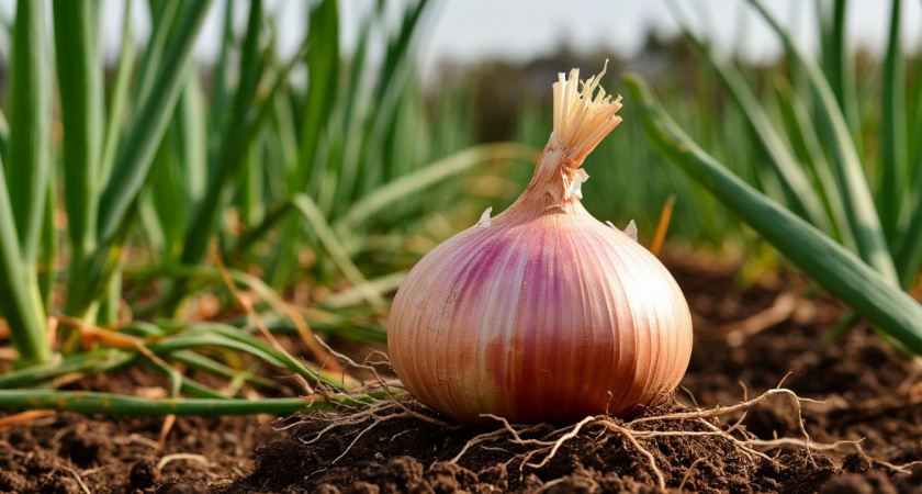 Головки растут на глазах и «выпрыгивают» из земли: важная подкормка лука за 10 дней до выкопки