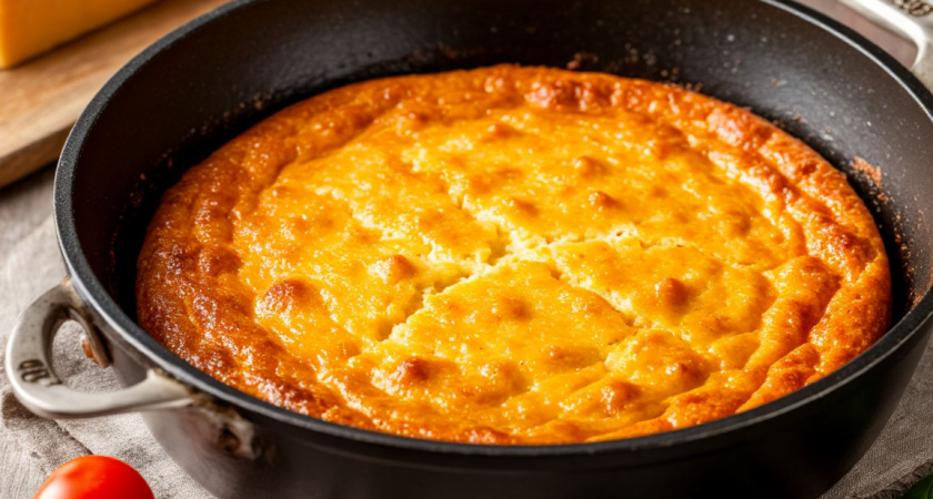 Просто смешиваю все продукты и отправляю на сковороду: 10 минут, и ленивый хачапури готов