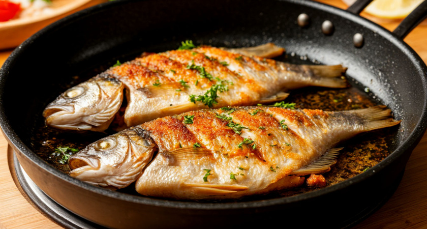 Жарю рыбу так, что и брызг от масла нет, и сковорода с плитой чистые всегда