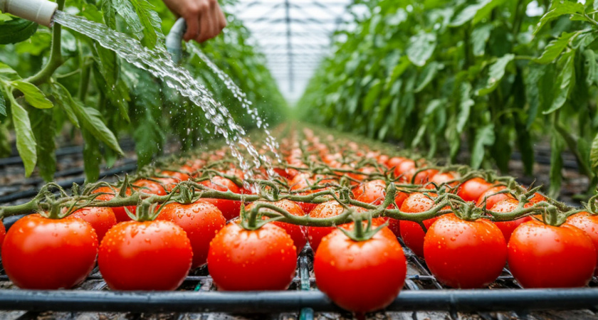 Подливаю под тепличные томаты, что советует агроном из Голландии. Завязей в 2 раза больше, чем у соседей