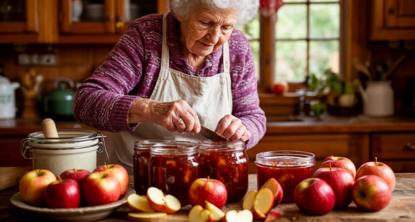 Бабушка оставила нам рецепт, и теперь яблочное варенье делаем только так: сколько ни закрути - все равно будет мало