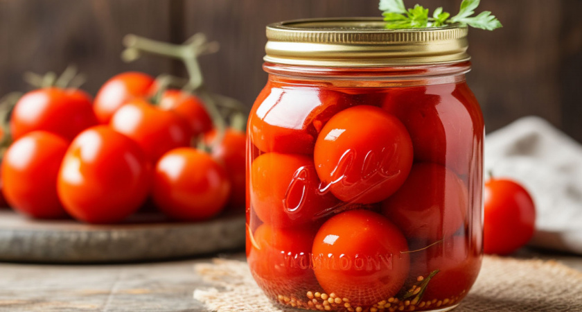 Это наши любимые помидоры на зиму. Вкус невероятный: мариную не по правилам