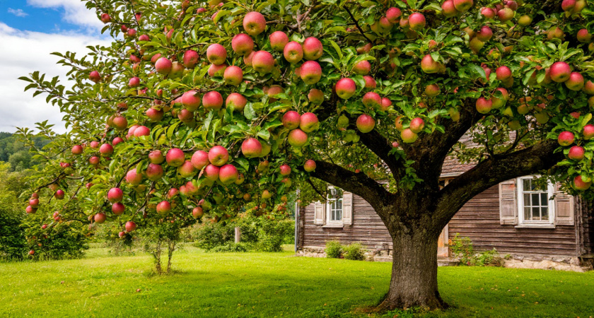 Что сыплю под яблони в августе вместо дорогих удобрений. Урожай на следующий год удваивается