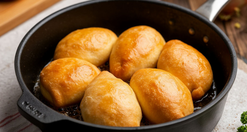 Смешиваю стакан кефира и фарш: на выходе получаю гору вкуснейших ленивых беляшей  