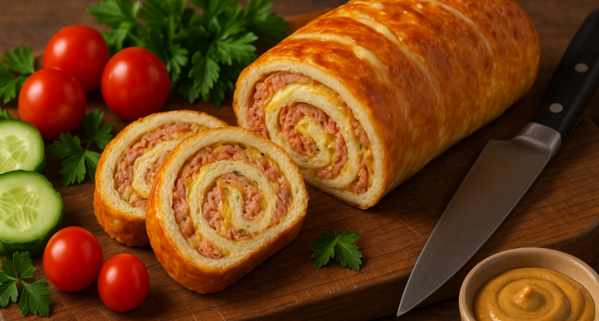 Сверните рулет из натертых сосисок — необычная вкуснятина за 15 минут!