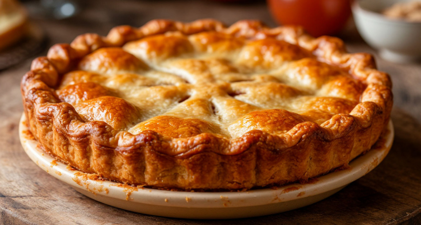 Когда в холодильнике есть банка с солеными огурцами и немного кефира, готовлю на ужин простой и вкусный пирог