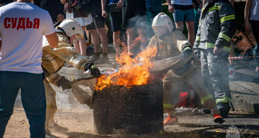 В Кирово-Чепецке прошли соревнования среди пожарных дружин