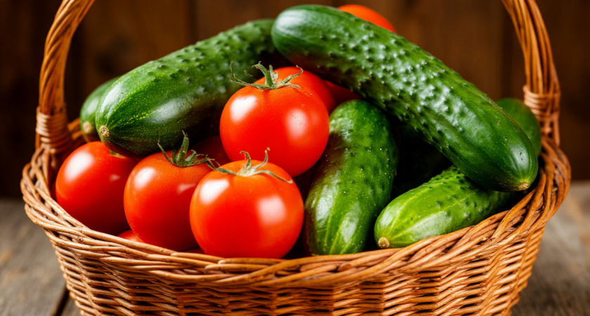 Даю уксус огурцам и помидорам в августе: плодов нарастает немерено. Собираю урожай до заморозков