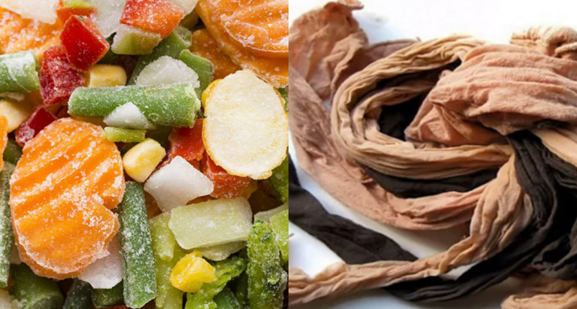 Упаковываю замороженные овощи в старые капроновые колготки мамы. Соседи смеются, а результату завидуют