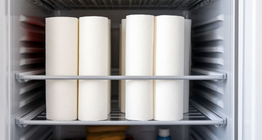 Вот зачем класть бумажное полотенце в холодильник – секрет, который облегчит жизнь.