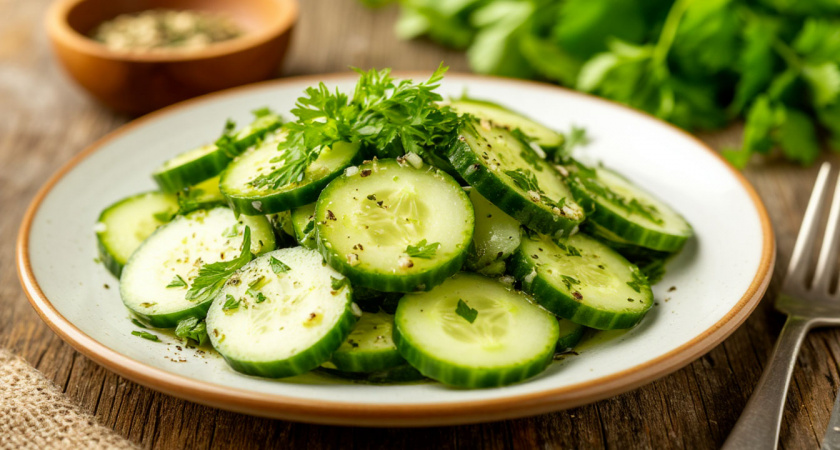 Этот огуречный салат летом просят чаще других: сделаете — не пожалеете