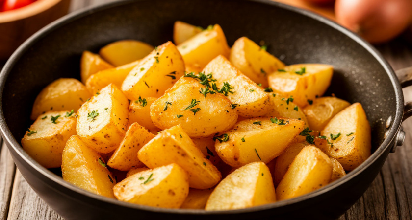 Добавьте это на сковороду — получите золотистый жареный картофель, как в ресторане