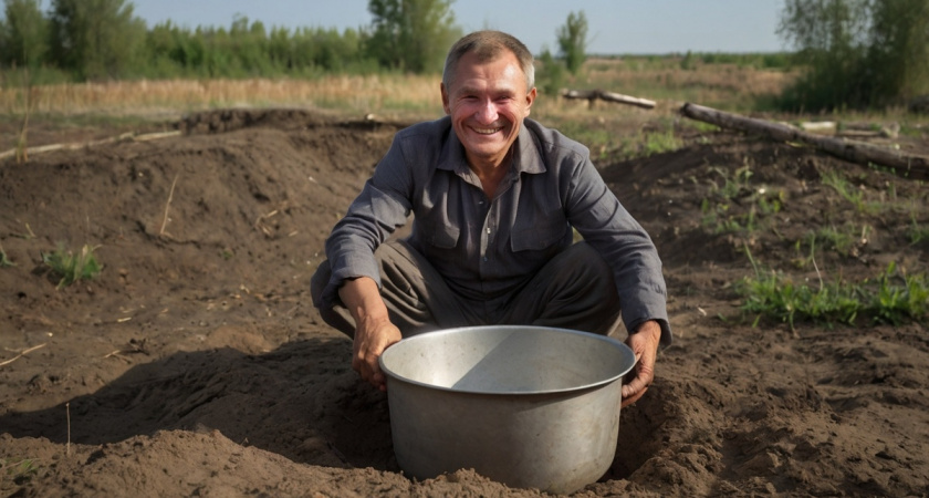 Зачем мужики в деревне зарывают кастрюли в землю. Женщины за это их на руках носят