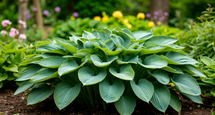 Хостам в конце лета – обязательно: вот увидите, в следующем году они будут пышнее, а листья крупнее, чем блюдца