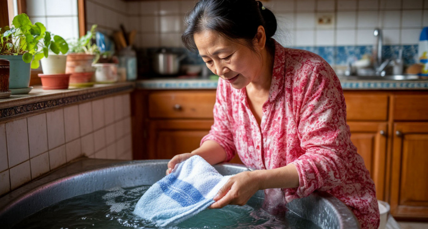 Вот почему у китайцев кухонные полотенца и тряпки всегда такие чистые и пахнут вкусно. Запомните одну простую хитрость