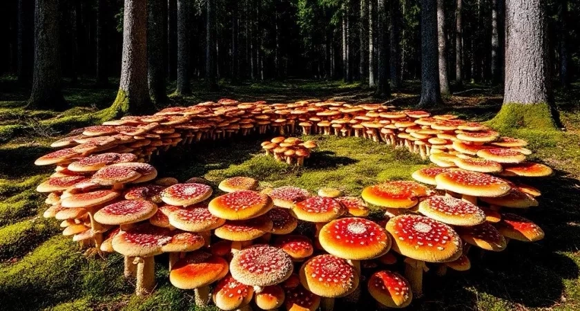 Пошли в лес за грибами и нашли сразу 7 «ведьминых кругов» — рассказываю, что это за явление
