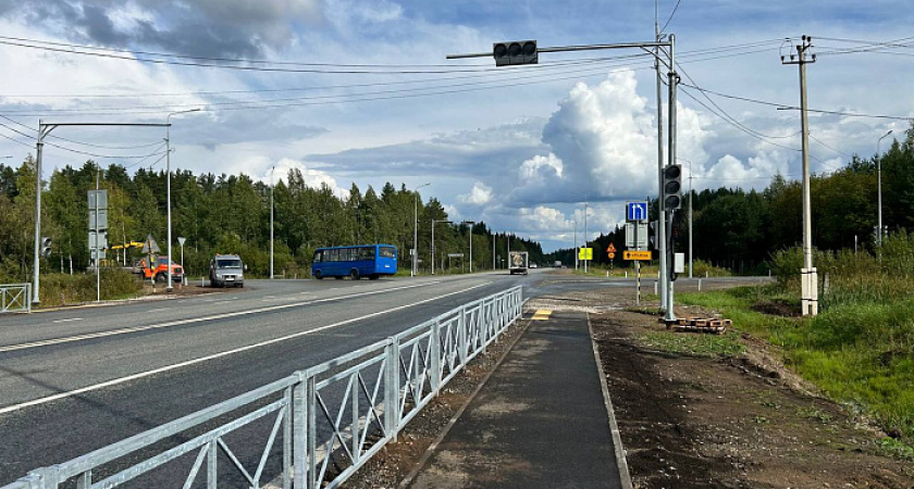 В районе деревни Шутовщина на Южном обходе установили светофор