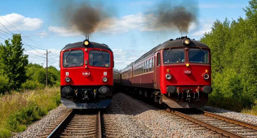 Ослепляет ли машиниста встречный поезд?