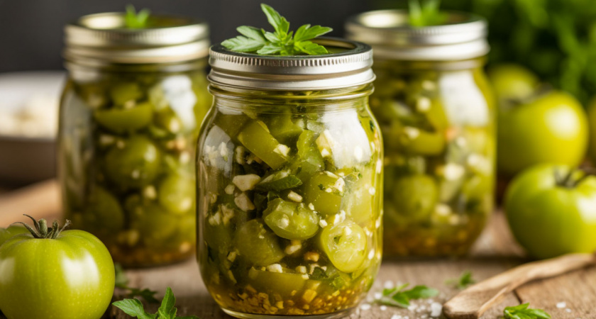 Этот салат из зеленых помидоров сводит с ума всех моих гостей. Секретный рецепт