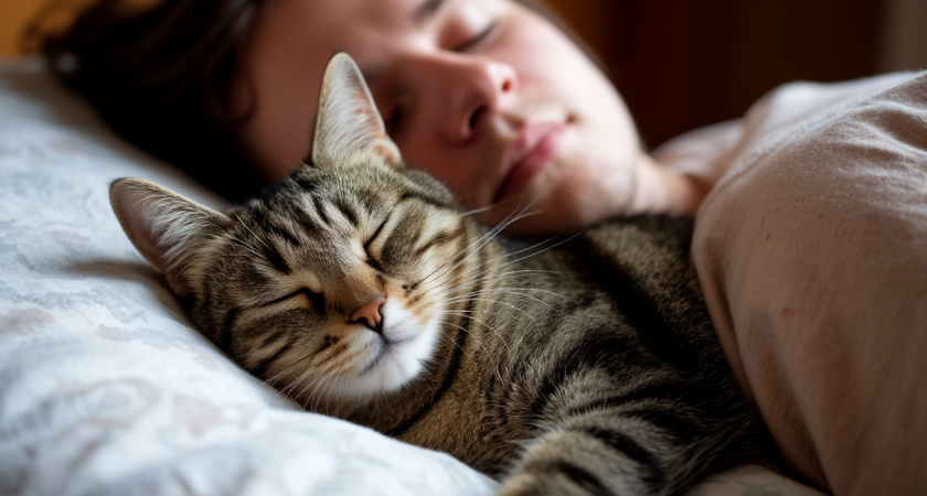 Почему некоторые кошки спят в ногах у хозяина, а некоторые - возле головы