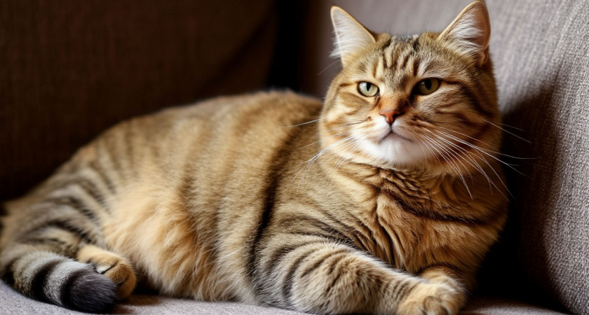 Курдюк у кошки: почему у кота висит мешок на животе