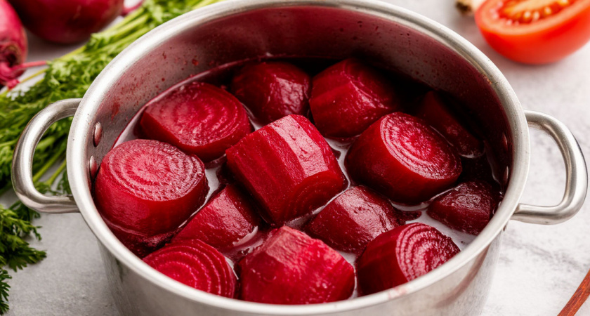 Не варю свеклу часами - хватает 15 минут: есть одна уловка при варке - получается вкуснее, сочнее и без запаха на весь дом