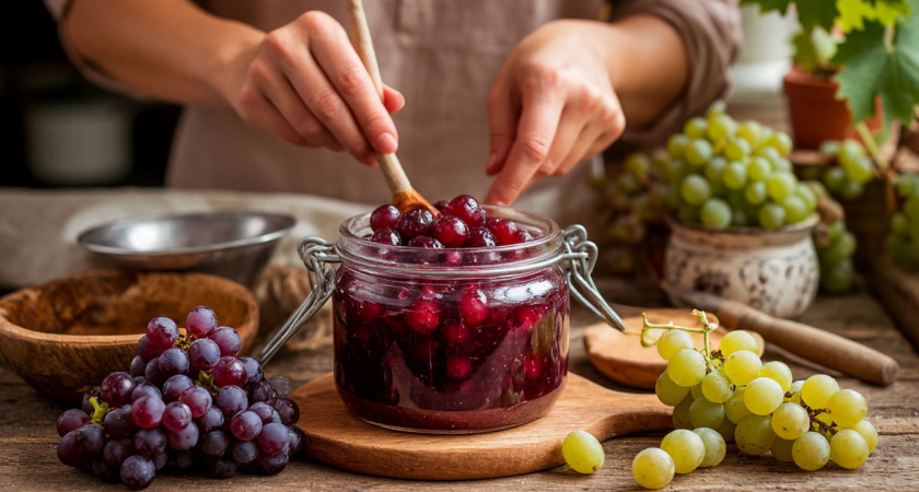 Научила подруга с Юга: теперь всегда готовлю варенье из винограда - получается настоящий деликатес