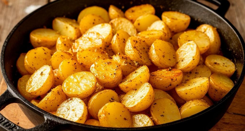 Добавьте это во время жарки, и картошка всегда будет румяной и хрустящей