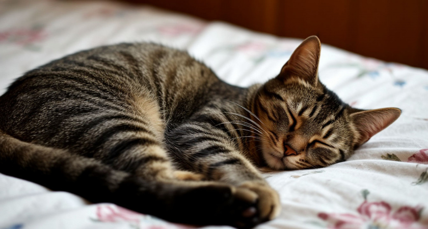 На страже сна: почему кошки спят в ногах у человека