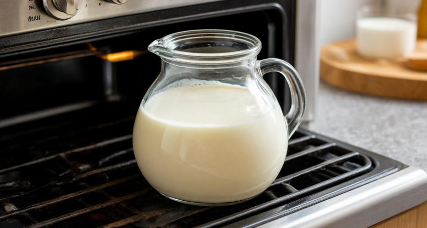 Ставлю молоко в духовку на 15 минут, и готов вкуснейший завтрак: домашних за уши не оттащишь