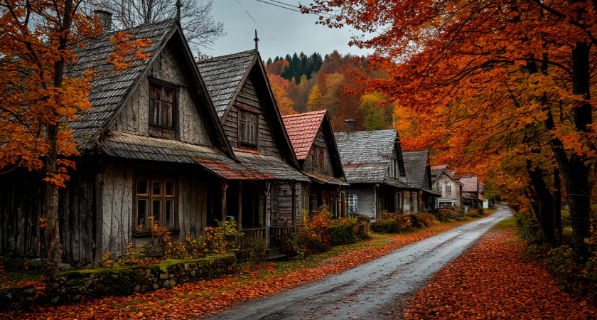 Выяснили с немцами, почему каждую осень на наши деревни страшно смотреть, всё мрачное и серое, а в Европе как с картинки