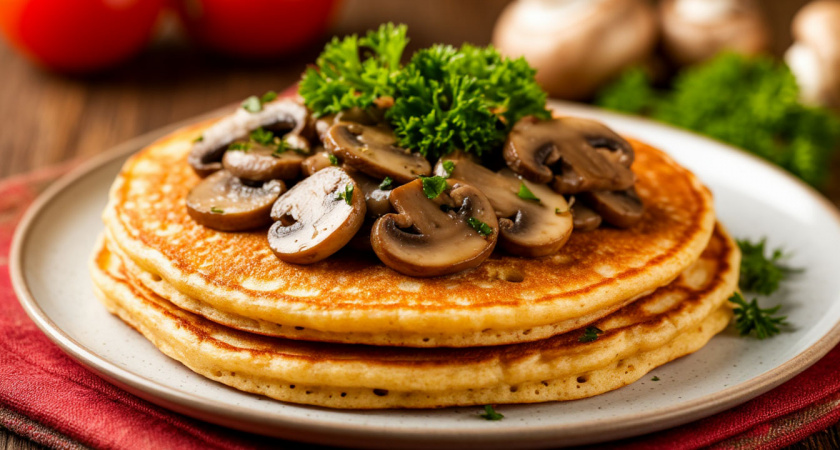Забытый бабушкин рецепт: пышные оладьи с грибами, которые хочется есть снова и снова