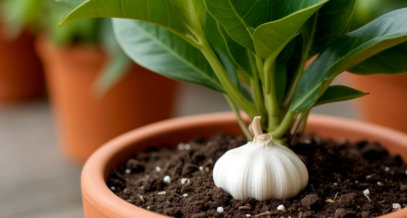 Зачем я втыкаю зубчики чеснока в цветочные горшки: секрет, который знают только опытные цветоводы