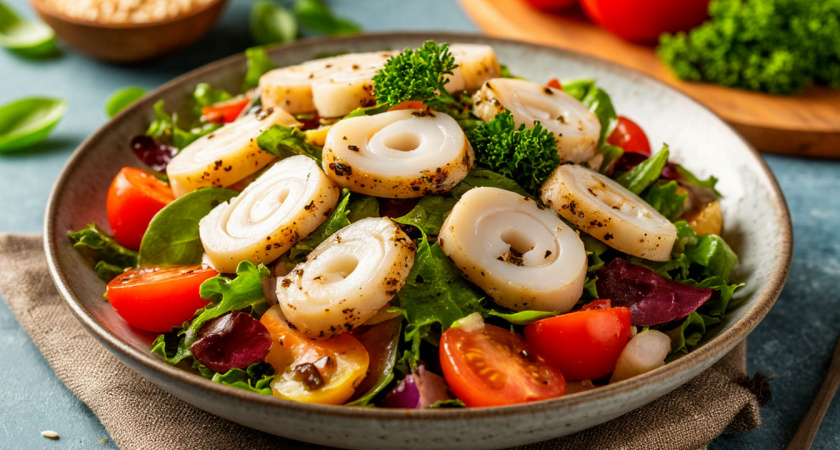 Розовый салат с кальмарами: простой рецепт, который удивляет гостей на Новый год