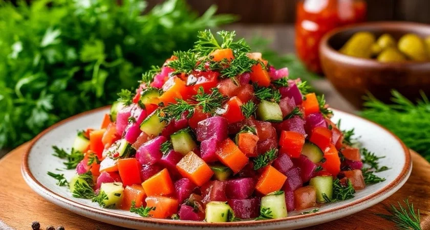 Научили готовить идеальный винегрет - каким он должен быть: 4 хитрости и особый винегретный соус