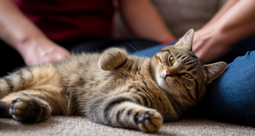 Почему кошка ложится на спину перед хозяином: поведение, которое вы должны понимать