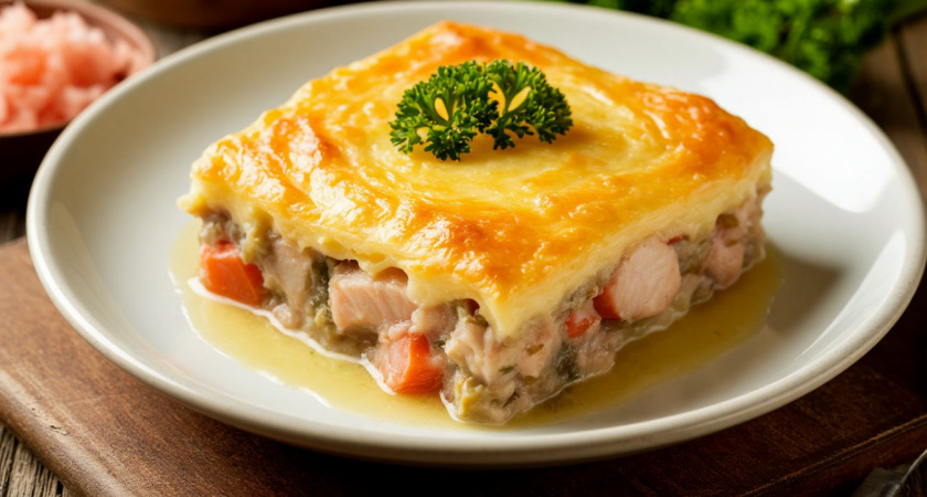 Приготовила рыбный манник: теперь это любимый пирог семьи, а с курицей — просто объедение